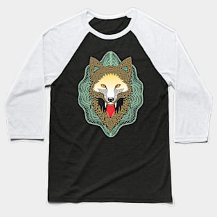 Polygonal  Wolf Baseball T-Shirt